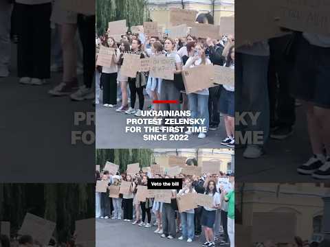 烏克蘭爆發戰爭以來首次大規模反政府抗議活動 (Ukraine sees first major anti-government protests since start of war)