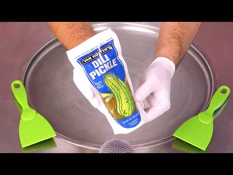 I Turn A GIANT PICKLE Into Ice Cream Rolls! (-30°C) | ASMR