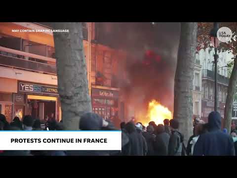 France protests in Paris: Raw livestream video shows fires burning, damage in streets