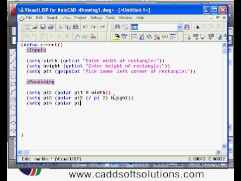 AutoLISP Programming Tutorial 1A