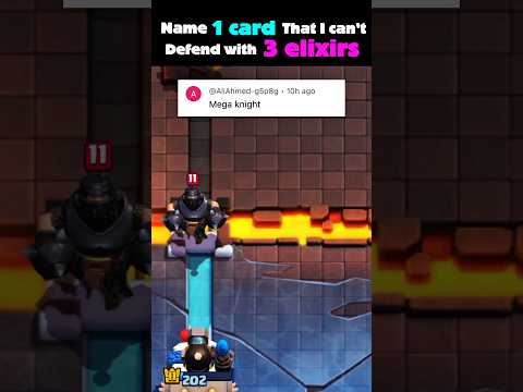 Megaknight vs  3 elixir 🫩 #clashroyale