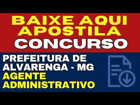 Baixar Apostila Concurso Prefeitura de Alvarenga - MG Grátis Mapas Mentais