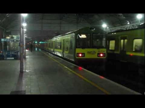 Dart no 8604 departs pearse station for greystones