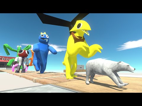 Bridge of Challenges | Running Away from Rainbow Friends Traps - Animal Revolt Battle Simulator