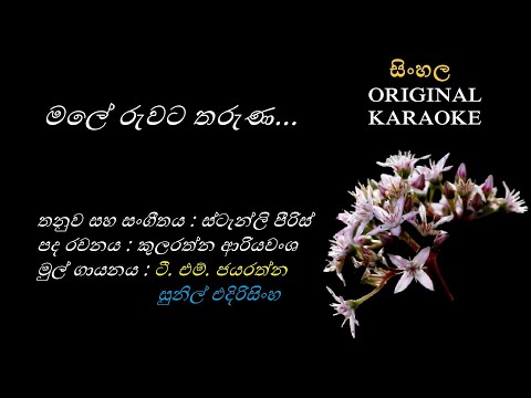 Male Ruwata Tharuna Bambaru - මලේ රුවට තරුණ බඹරු - KARAOKE -  TM Jayarathna + Sunil Edirisinghe