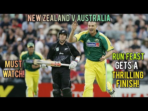 Hussey 88, Styris 101 In A Classic Run Feast Thriller! New Zealand V Australia | 3rd ODI 2005/06
