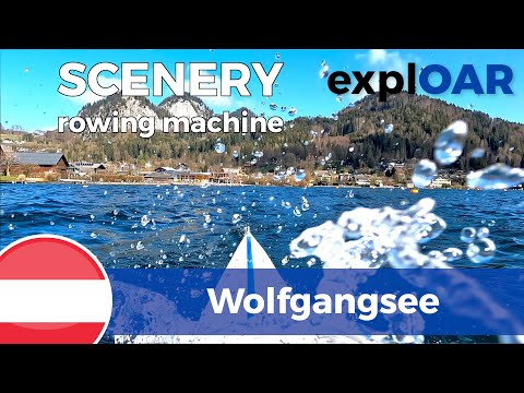Wolfgangsee part 1 scenery for indoor rowing - Lake Wolfgang, Austria - rowing machine