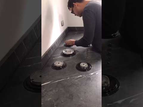 Cooktop na bancada embutido. #cooktop #bancada #new #reforma