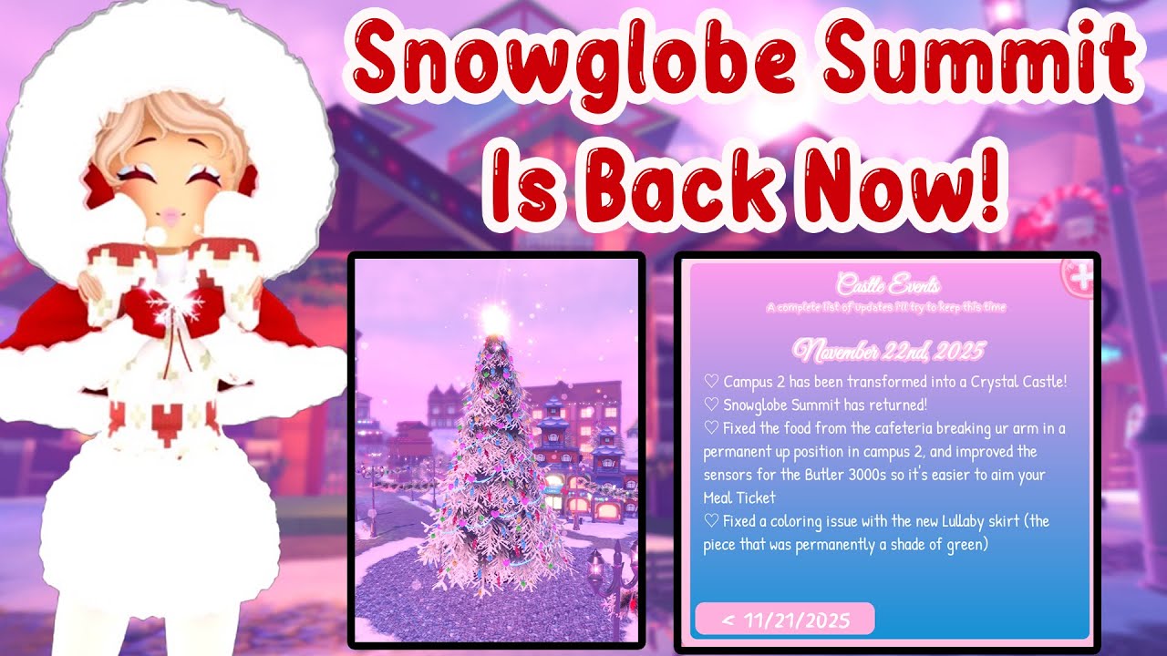 NEW UPDATE Snowglobe Summit Is Back Now Royale High Glitterfrost Update