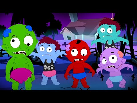 Five Little Zombies, Halloween Song and Scary Videos for Kids