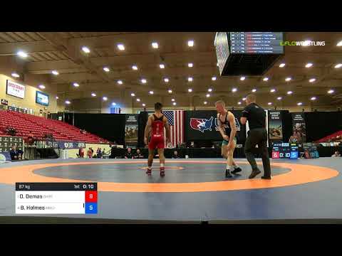 2018 Marine Corps US Open/UWW Junior Greco Roman 67 Semis - Dominick Demas (OKRTC) Vs. Britton Hol