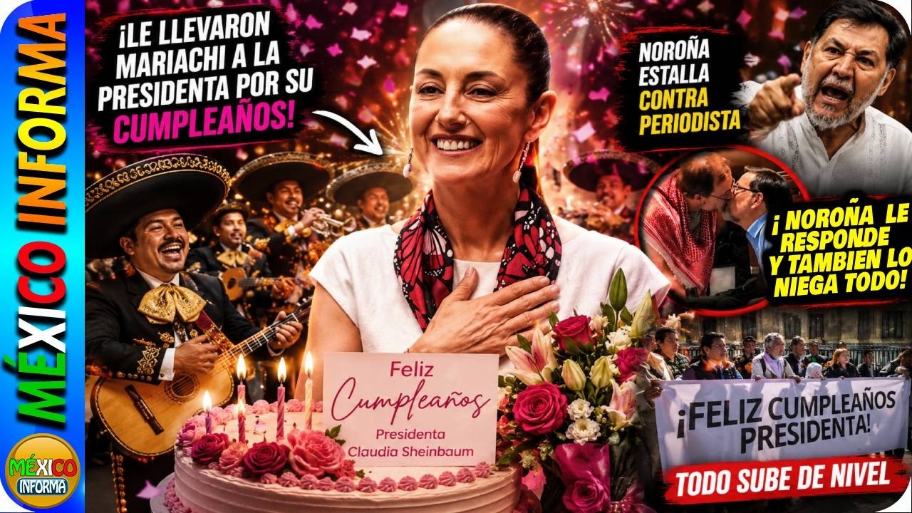 ASÍ LE CANTARON A LA PRESIDENTA POR SU CUMPLEAÑOS.NOROÑA ESTALLA CONTRA PERIODISTA: ASÍ LE RECLAMÓ.