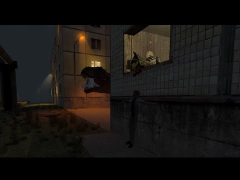 Being hunted by a T-Rex in Garry’s mod
