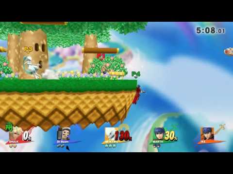 Shulk vs Mii Gunner vs Mewtwo vs Marth vs Ike
