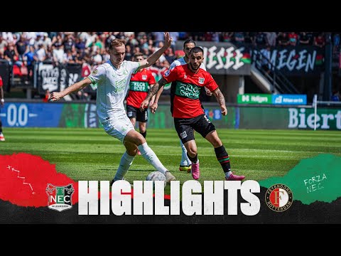 Tiental N.E.C. in slotfase kopje onder tegen Feyenoord | Highlights #NECFEY