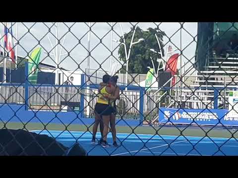 María Fernanda Herazo y María Paulina Pérez - Oro en los dobles femeninos del tenis de campo