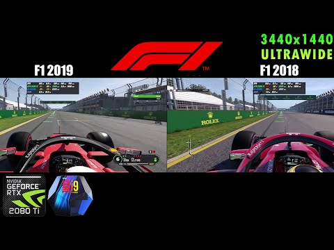 F1 2019 Vs F1 2018 | Comparison | Every Circuit | RTX 2080 Ti | i9 9900k | ULTRAWIDE