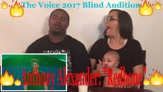 The Voice 2017 Blind Audition - Anthony Alexander: &quot;Redbone&quot; (REACTION)