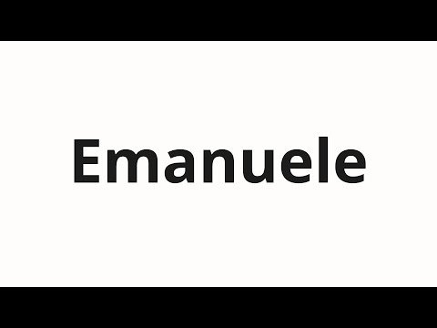 How to pronounce Emanuele