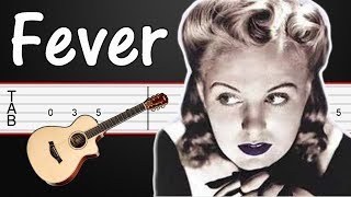 Fever - Peggy Lee (Elvis Presley) Guitar Tabs, Guitar Tutorial (+ Bass guitar tab)