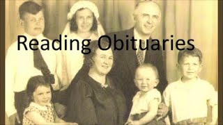 Reading Obituaries 1