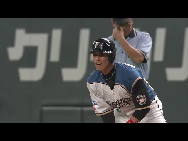 【4回裏】ファイターズ・陽 自慢の俊足で10試合連続安打!! 2016/7/22 F-Bs