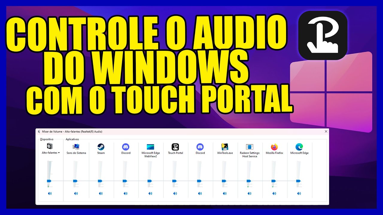 Media Mixer no Touch Portal: controle o áudio do Windows na live