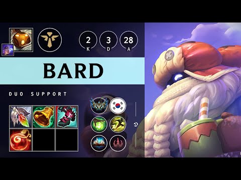 Bard Support vs Rakan - KR Challenger Patch 25.18