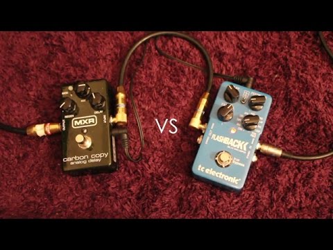 Delay Shootout - MXR Carbon Copy vs TC Electronic Flashback (Analog setting)