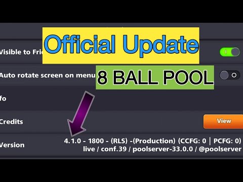 New Official Update | Latest Version 4.1.0 | 8 Ball Pool
