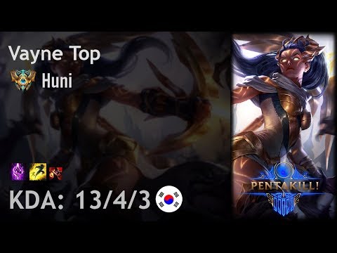 Vayne Top vs Renekton - Huni - KR Challenger Patch 7.18