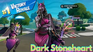 Fortnite Trios Epic Dark Stoneheart Skin Gameplay | OMG... these rail guns are powerful