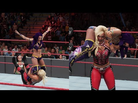 WWE 2K18 - Sasha Banks (with Bayley) vs Dana Brooke | RAW