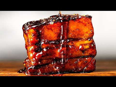 Peach Tea Pork Belly Bites