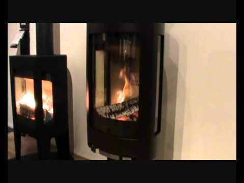 Jotul f373 defra woodburning stove burning