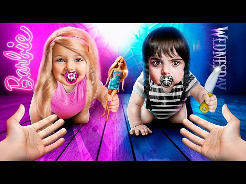 ¡Merlina y Enid Creciendo! La Triste Historia de Merlina Addams y Barbie