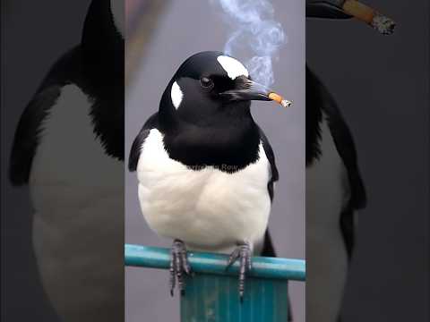 Are Magpies the same as Crows? #animals #magpies #crow #birds