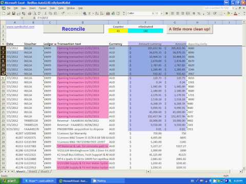 Rapprochement automatique du GL à l'aide d'Excel VBA-Pt-01