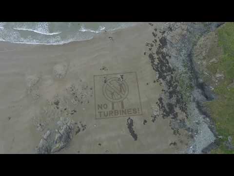 NO TURBINES - Manolo's Sandart at Bonmahon Beach Friday 19th May 2017 (Raw Footage)