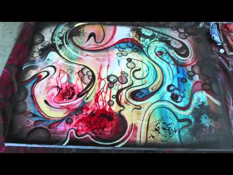 Evolution of a Painting- "Flux" by Rachel Reinert 2011