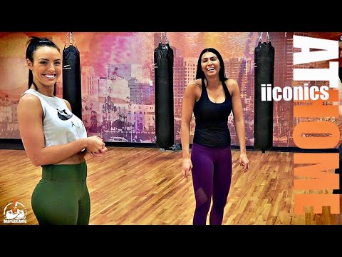Billie Kay & Peyton Royce Home Workout (ICONIC!) - YouTube