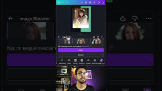 Como fazer IMAGEM SUMINDO no Canva com App GRÁTIS! #shorts #canva #designdeconversao