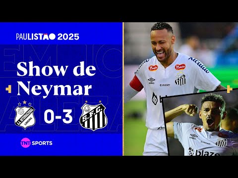 NEYMAR FAZ GOLAÇO OLÍMPICO E DÁ DUAS ASSISTÊNCIAS PARA TIQUINHO SOARES | INTER DE LIMEIRA 0X3 SANTOS
