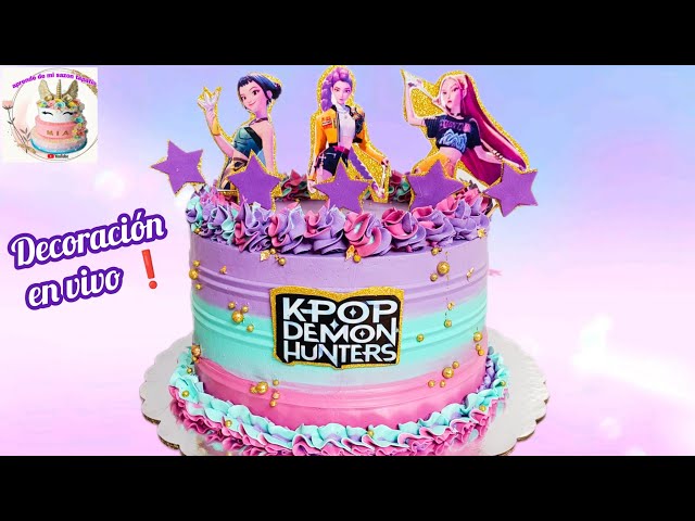 Vídeo relacionado con FOTO COMESTIBLE de GUERRERAS KPOP DEMON HUNTERS K-POP Redonda Personalizada para Pastel o Tarta, Papel Comestible Decoracion Cumpleaños, Obleas Comestibles Torta Redondo - Vegano y Sin Gluten