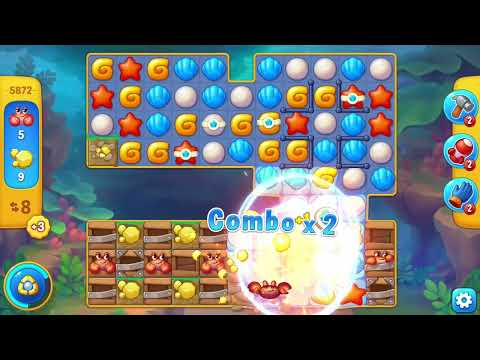 [FISHDOM Walkthrough] Level 5872 Hard (Qua màn - Fishdom)