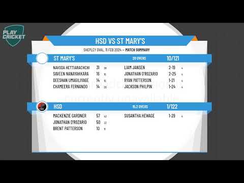 Dandenong District Cricket Association - Semi Final 1 - Grand Final - HSD v St Mary's