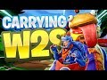 CARRYING W2S TO HIS FIRST SQUAD WIN on Fortnite Battle Royale