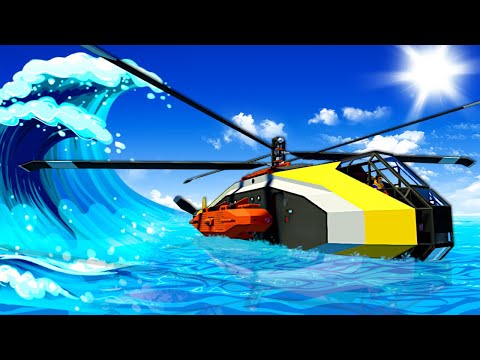 Tsunami Survival in a SUBMARINE HELICOPTER?! (Stormworks)