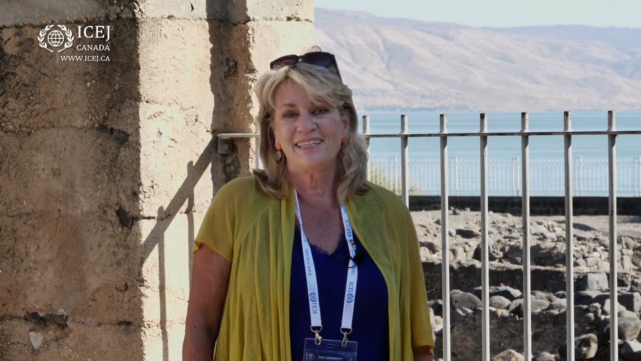 12. Dr. Jürgen Bühler prays for Israel;  Donna Holbrook with  Jerry Adler; Judean Hills with Arise