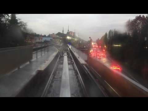 Millennium Line SkyTrain Arriving at Lougheed Town Centre Station